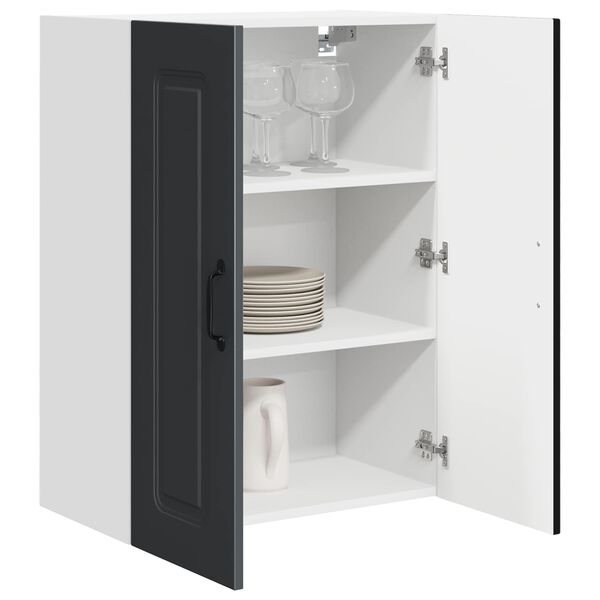 vidaXL Mobile da cucina Kalmar Nero 60 x 31 x 80 cm Legno multistrato