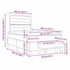 vidaXL Letto a molle con materasso Grigio scuro 120 x 200 cm Tessuto