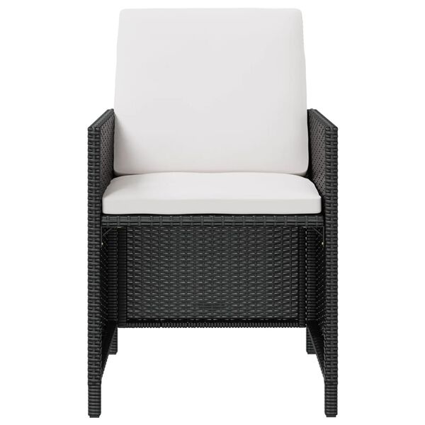 vidaXL Set da Pranzo da Giardino 5 pz Polyrattan e Legno Acacia Nero