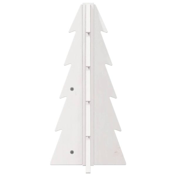 vidaXL Albero di Natale Decorativo Bianco 49 cm Legno Massello di Pino