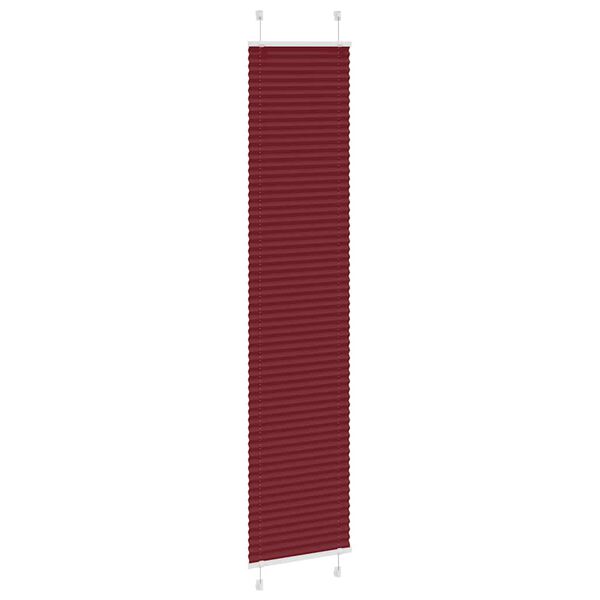 vidaXL Tenda Plissettata Rosso Bordeaux 50x200 cm Larghezza Tessuto