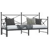 vidaXL Divano Letto Estraibile senza Materasso Nero 90x190 cm Acciaio
