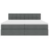 vidaXL Letto con Contenitore Grigio scuro 180 x 200 cm Pelle Sintetica