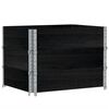 vidaXL Fioriera da Giardino Nera 80x60 cm in Legno Massello di Pino