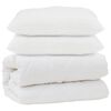 vidaXL Piumone con cuscino 3 pz Bianco Microfibra