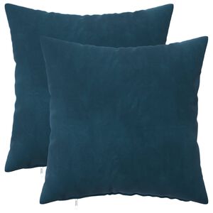 vidaXL Cuscino con cuscino HEERLEN 2 pz Blu Velluto