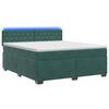 vidaXL Letto con Box Spring, Materasso e LED Verde Scuro 140 x 200 cm