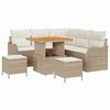 vidaXL Set Divano da Giardino 8 pz 7-Numero di posti Beige e Crema