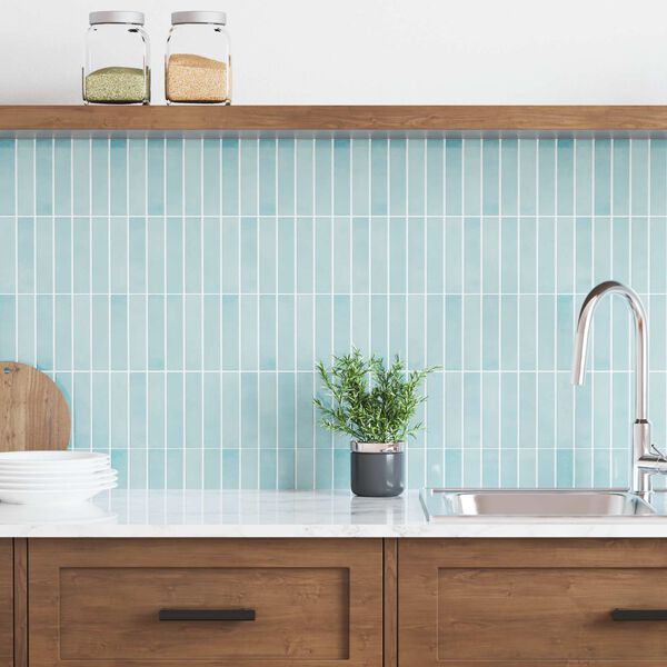 vidaXL Piastrella Rettangolare 10 pcs Grigio Verde 29 x 23 x 0,08 cm