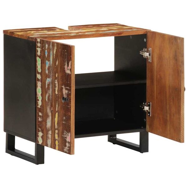 vidaXL Mobile Lavabo 62x33x58 cm Legno Massello Recupero e Multistrato