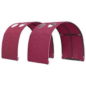 vidaXL Tunnel per Letto 2 pz Rosso Poliestere