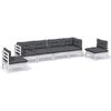vidaXL Set Salotto da Giardino 6 pz con Cuscini Legno Massello di Pino