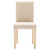 vidaXL Sedie da Pranzo 2 pz Crema in Tessuto