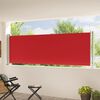 vidaXL Tenda Laterale Retrattile per Patio 117x600 cm Rossa