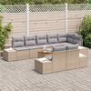 vidaXL Set Divano da Giardino 9 pcs beige e grigio chiaro