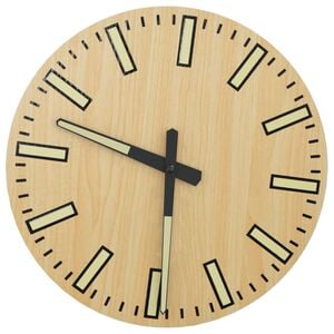 vidaXL Orologio a Parete con Ore e Lancette Luminose Giallo &Oslash;30 cm