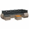 vidaXL Set Divano da Giardino 8 pz con Cuscini Grigio in Polyrattan