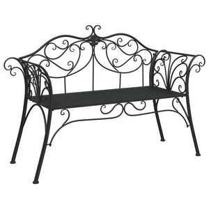 vidaXL Panchina da giardino 2-Numero di posti 130 x 47 x 90 cm Acciaio