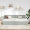 vidaXL Struttura Letto Angolare con Materasso 2 pcs Grigio chiaro