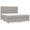 vidaXL Giroletto a Molle con Materasso Grigio Chiaro160x200 cm Tessuto