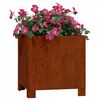vidaXL Fioriera con Gambe Ruggine 30x30x30 cm Acciaio Corten