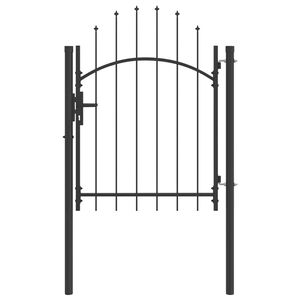 vidaXL Cancello da giardino con blocco Grigio 100 x 100 cm Acciaio