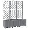 vidaXL Fioriera Giardino con Graticcio Grigio Chiaro 120x40x136cm PP