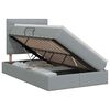 vidaXL Letto con contenitore e materasso Grigio Chiaro 120 x 200 cm