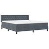 vidaXL Letto a molle con materasso Grigio scuro 200 x 180 cm Velluto