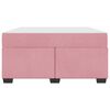 vidaXL Struttura del letto con materasso Rosa 160 x 200 cm Tessuto