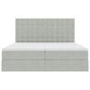 vidaXL Letto con Contenitore Grigio chiaro 180 x 200 cm Velluto