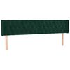 vidaXL Testiera ad Orecchio Verde Scuro 183x16x78/88 cm in Velluto