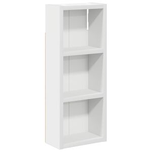 vidaXL Armadio da bagno a muro con lo scaffale Bianco 20 x 10 x 50 cm