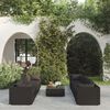 vidaXL Set Divani da Giardino 9 pz con Cuscini in Polyrattan Nero