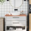 vidaXL Piano Bagno 100x60x1,5 cm in Legno Massello di Faggio