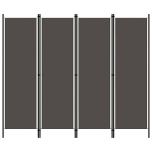vidaXL Paravento a 4 Pannelli Antracite 200x180 cm