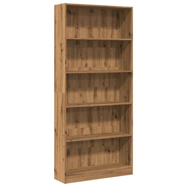 vidaXL Libreria Rovere Artigianale 80x24x176 cm in Legno Multistrato