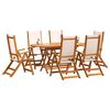 vidaXL Set Pranzo da Giardino 7pz Legno Massello di Acacia e Textilene