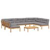 vidaXL Set Divano Pallet da Giardino 6 pz con Cuscini Massello Acacia