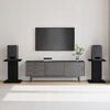 vidaXL Supporti per Altoparlanti 2 pcs Rovere Nero 30 x 30 x 40 cm
