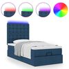vidaXL Pouf Letto con Materasso e LED Blu 100x200 cm in Tessuto