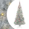 vidaXL Albero di Natale con 300 LED con supporto Argento 240 cm PET