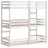 vidaXL Letto a Castello Triplo Bianco 80x200 cm Legno Massello di Pino