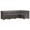vidaXL Divano da Giardino 5 Posti Stile Rattan PP Grigio Chiaro