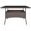 vidaXL Set da Pranzo da Giardino in Polyrattan 9 pz Marrone