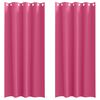 vidaXL Tende Blackout con Anelli 2 pz Rosa Vivo 245 x 140 cm