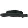 vidaXL Set Divani da Giardino 6 pz con Cuscini in Polyrattan Nero