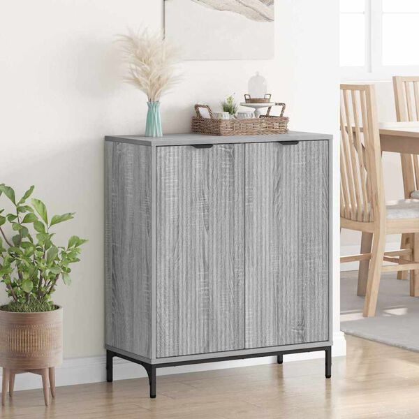 vidaXL Credenza Grigio Sonoma 69,5 x 33 x 82 cm Legno multistrato
