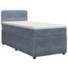 vidaXL Letto box spring con materasso Grigio Scuro 80 x 200 cm Velluto