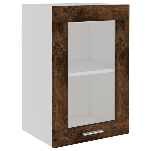 vidaXL Mobile Pensile “Lyon” Vetro Rovere Fumo 40x31x60 cm